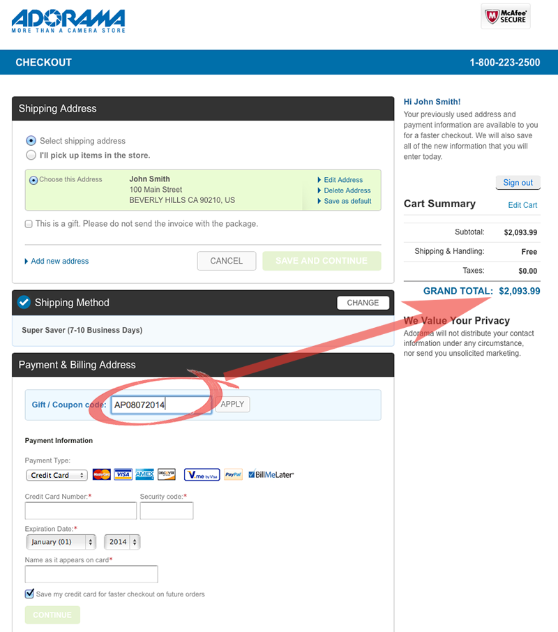 Adorama coupon code