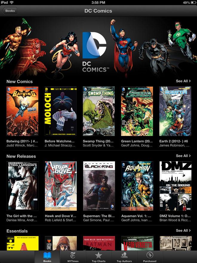 Monthly single-issue DC comics come to Apple's iBookstore Monthly single-issue DC comics come to Apple's iBookstore