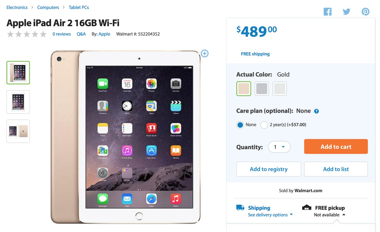 Ipad air deals walmart