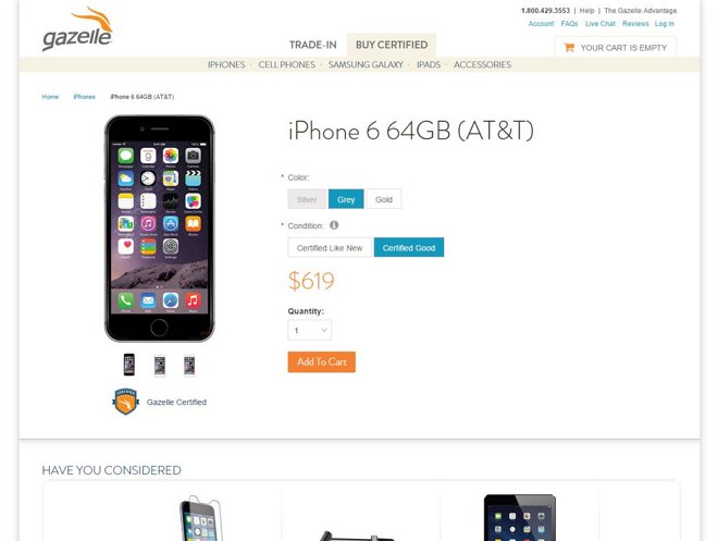 ... : Buying a contract free, certified used Apple iPhone from Gazelle