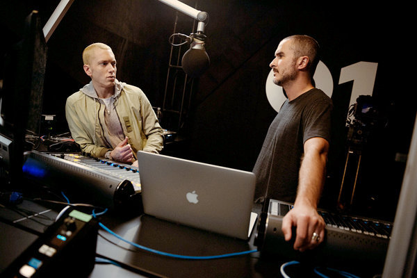 Eminem with Zane Lowe for his first show on Beats 1
