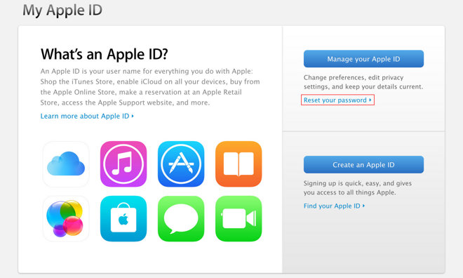 How to reset Apple ID password