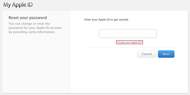 How to reset Apple ID password