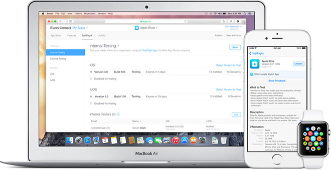 photo of TestFlight gets support for iOS 9.3, watchOS 2.2 betas image
