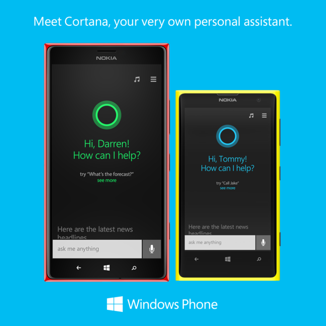 Microsoft Reveals Windows Phone 81 With Siri Like Cortana Personal Assistant 
